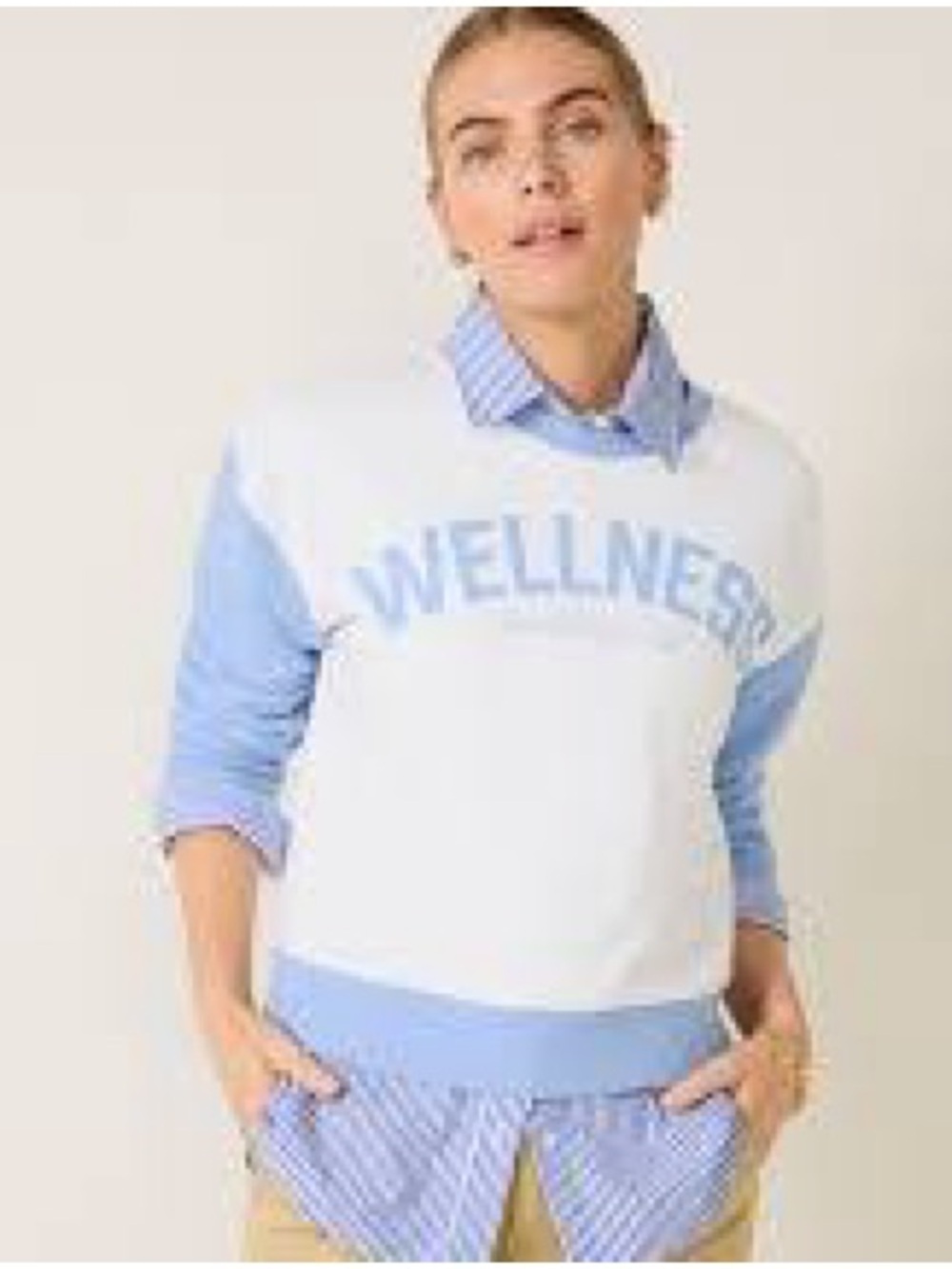 Life Time x EVEREVE Wellness Sweatshirt Athleisure Sporty Preppy NWT Small